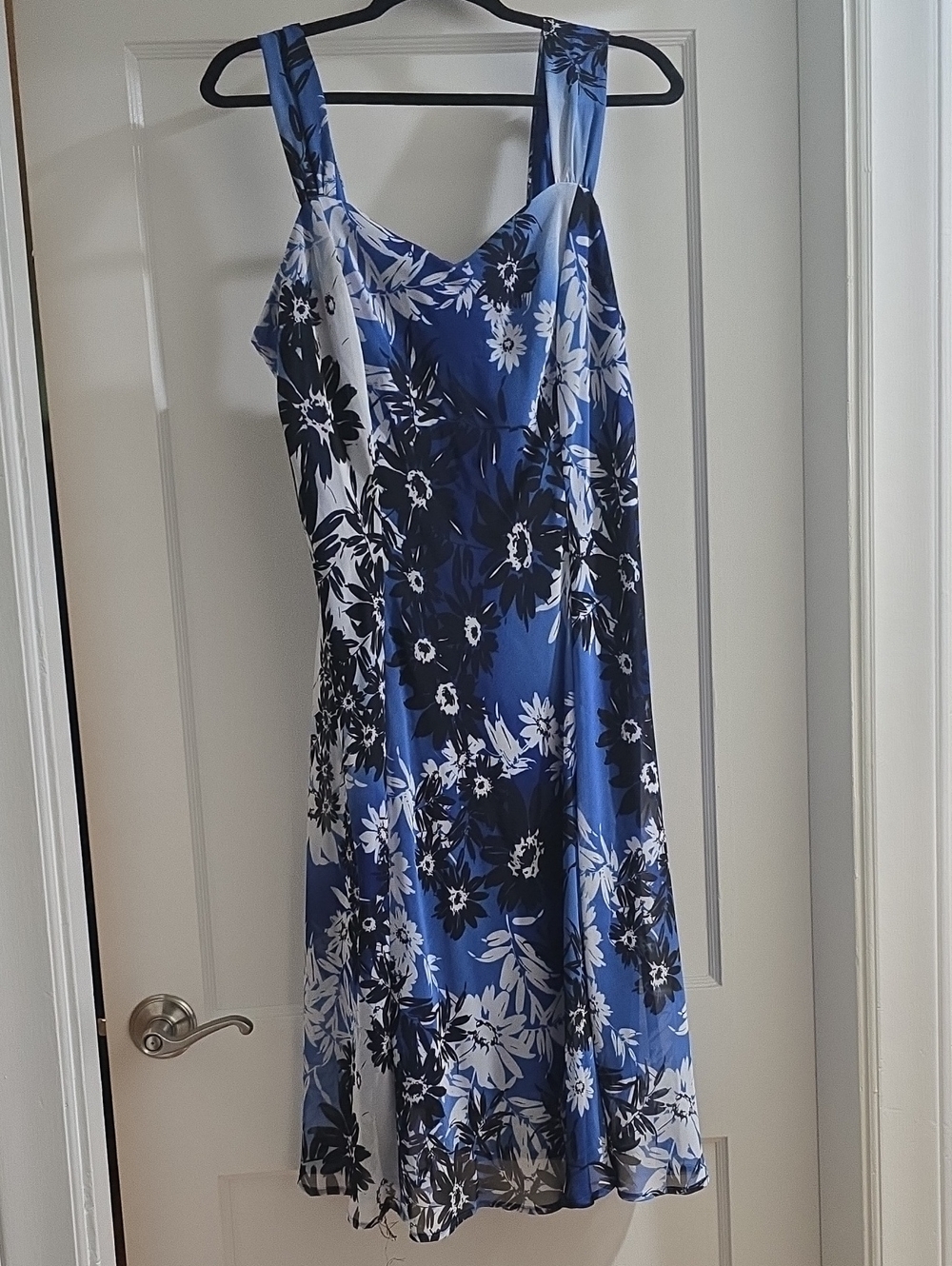 Blue Floral A-Line Sundress - Women